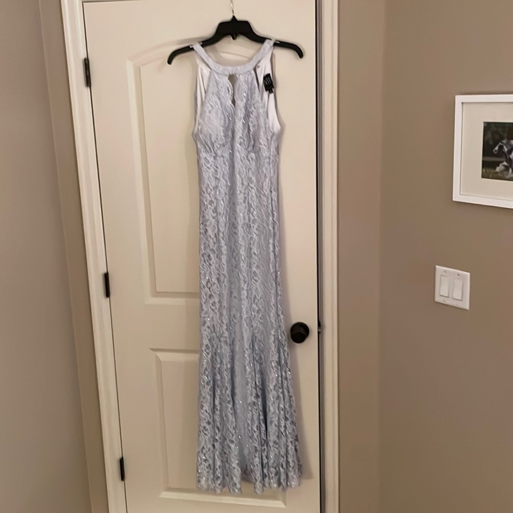 Long light blue starkly dress